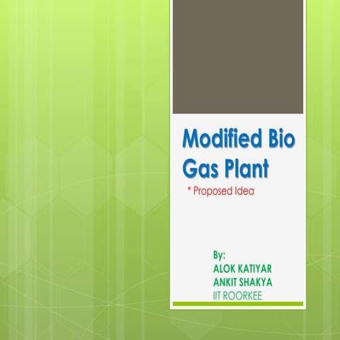 Modified Bio Gas Plant 