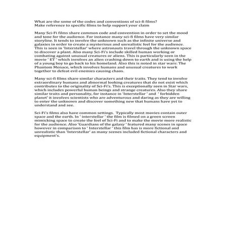 common conventions of sci fi