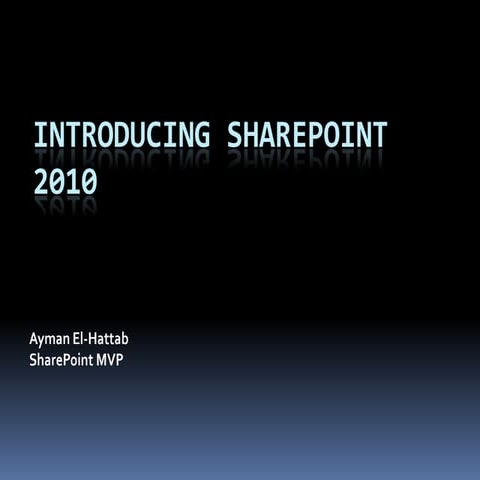 Introducing SharePoint 2010 to Computer Science Students