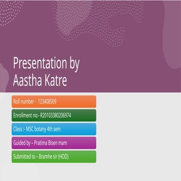 Aastha mushroom presentation required in pg clg