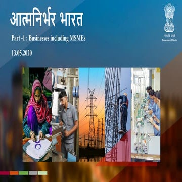 Aatmanirbhar Bharat Presentation- Enabling MSME's