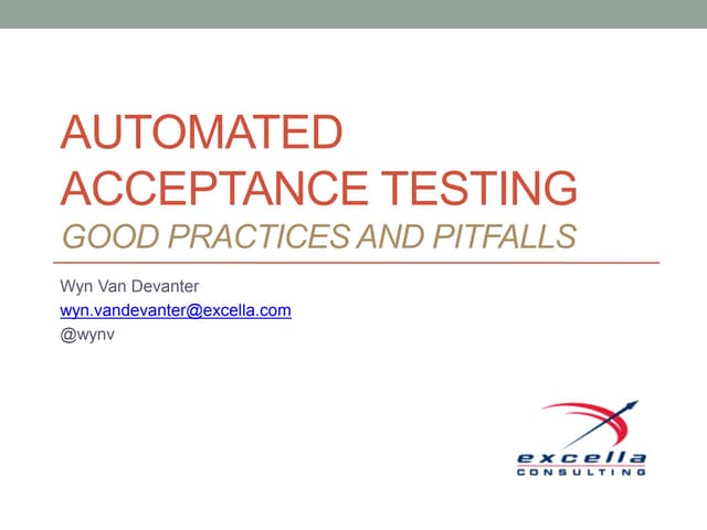 Automated Acceptance Test Practices and Pitfalls