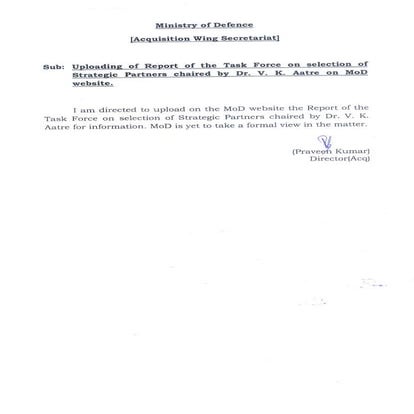 Report on Strategic partners