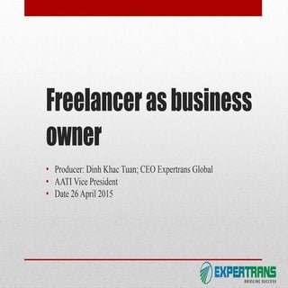 Freelancer as Business Owner