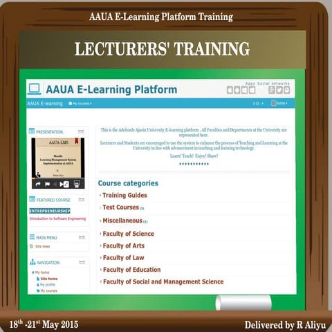 AAUA E-learning Platform Training. | PDF