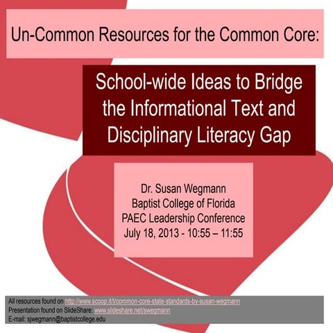 Uncommon resources for the Common Core