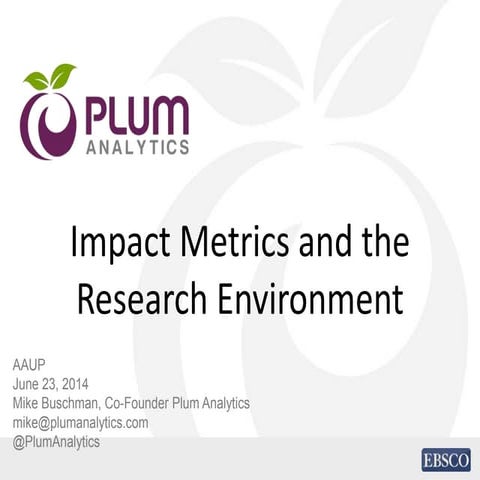 AAUP 2014: Altmetrics and Social Media (M. Buschman)