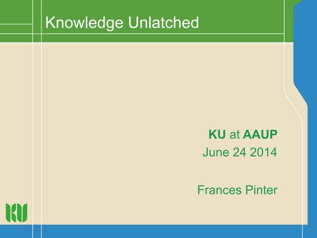 AAUP 2014: OA Success and Sustainability (F. Pinter)
