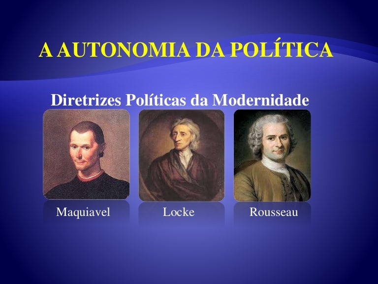 A autonomia da política