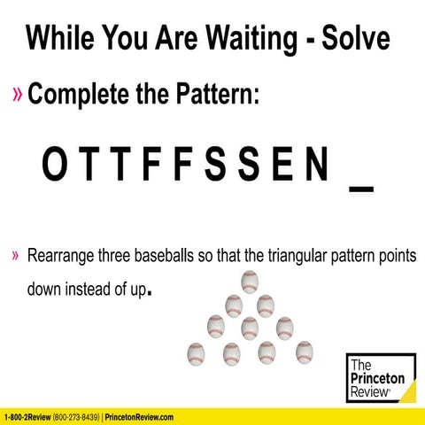 GRE Info & Strategies Presentation