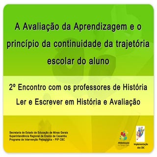 A avaliação da aprendizagem
