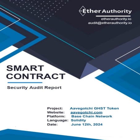 Aavegotchi GHST Token – Smart Contract Security Audit Report by ...