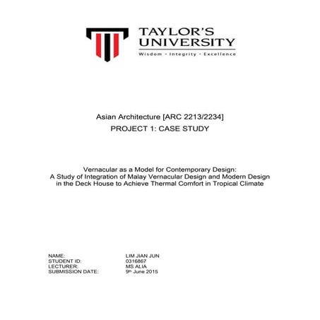 Vernacular as a model for contemporary design