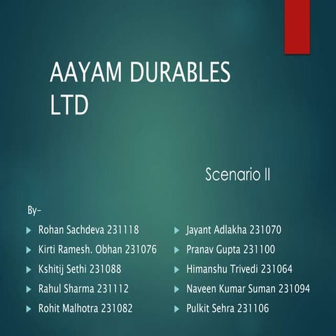 Aayam durables