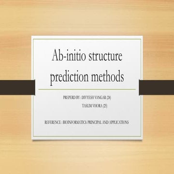 Ab Initio Protein Structure Prediction | PDF