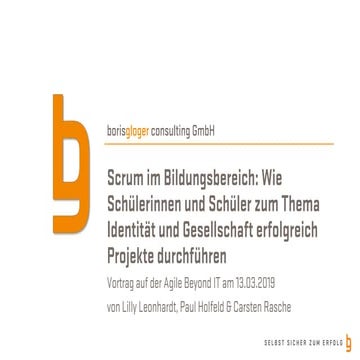 Scrum im Bildungsbereich