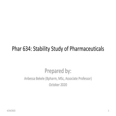 Preformulation stability study | PPTX