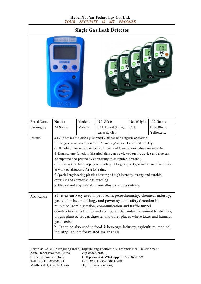 Homeflex Gas Leak Detector Manual
