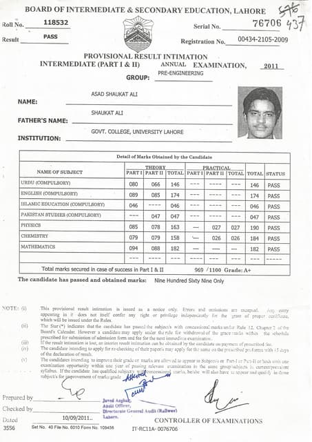 DMC FSc. | PDF