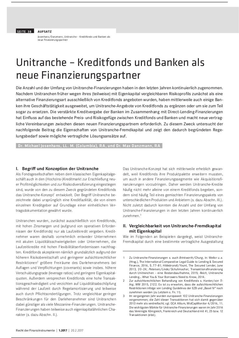 Rdf Unitranche
