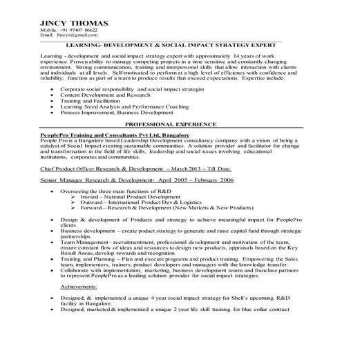 JINCY THOMAS CV
