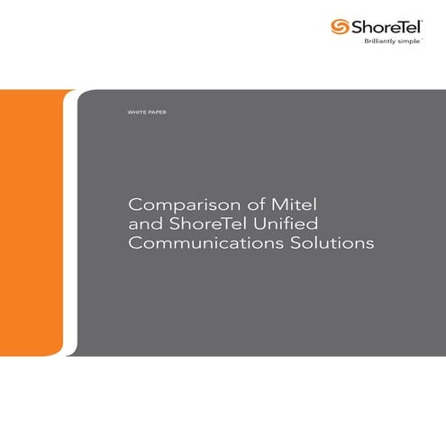 ShoreTel vs Mitel Competitve Analysis