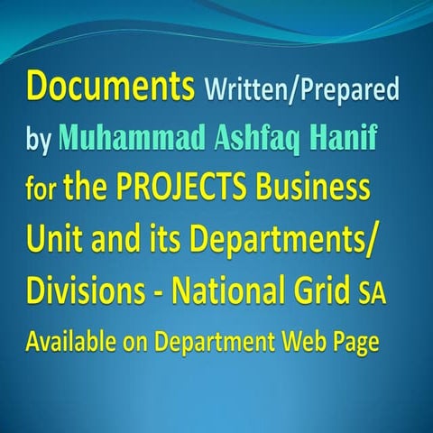 My Documents for NG SA