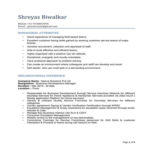 Shreyas Biwalkar Profile