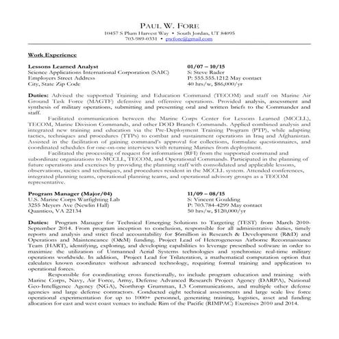Fore_Paul Federal Resume 4Nov2015 