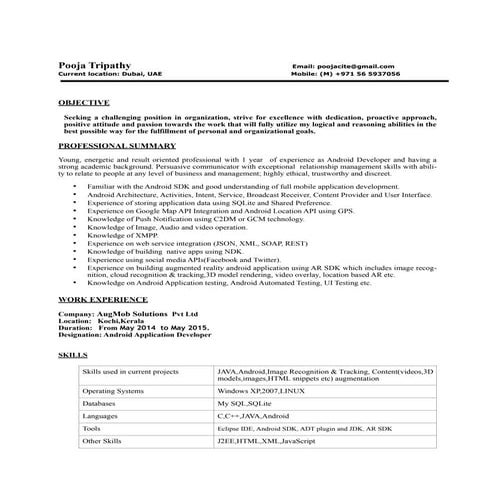 POOJA TRIPATHY-resume