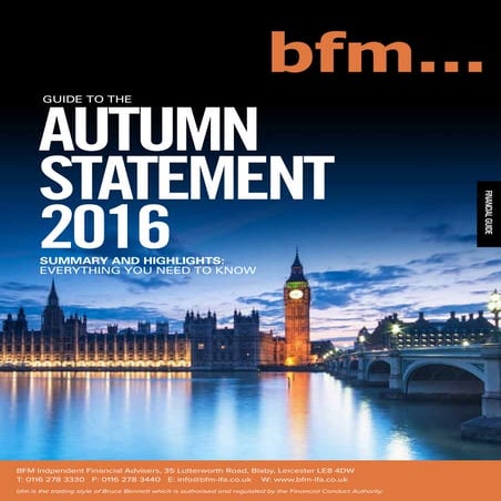 BFM Autumn Statement Summary 2016