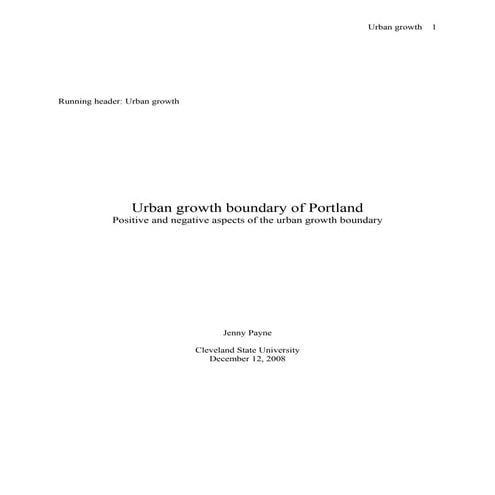 Urban growth boundary paper