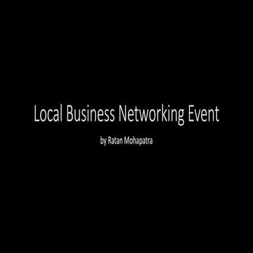 Local Business Networking Event
