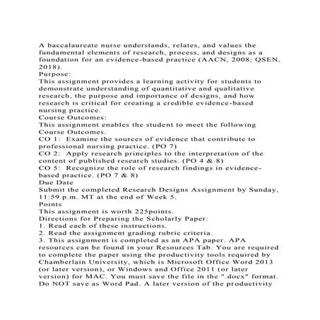 A Baccalaureate Nurse Understands Relates And Values The Fundame docx