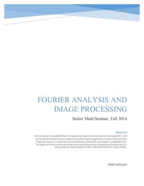 Fourier transform and its application in geomatics enginnering | PPTX ...