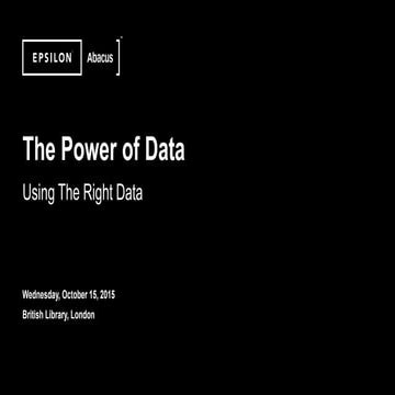 Dovetail Client Workshop: The Power of Data