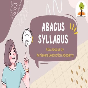 Boost Mental Math Skills Abacus Syllabus | PDF
