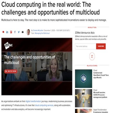 Cloud computing in the real world: The challenges and opportunities of multicloud
