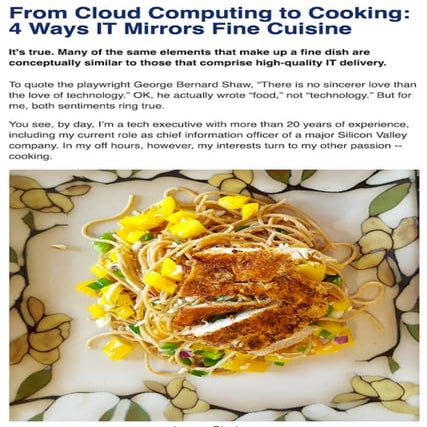 From Cloud Computing to Cooking: 4 Ways IT Mirrors Fine Cuisine