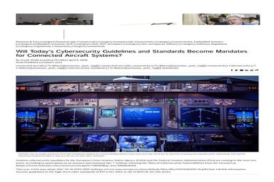Will Today’s Cybersecurity Guidelines and Standards Become Mandates for Conne...