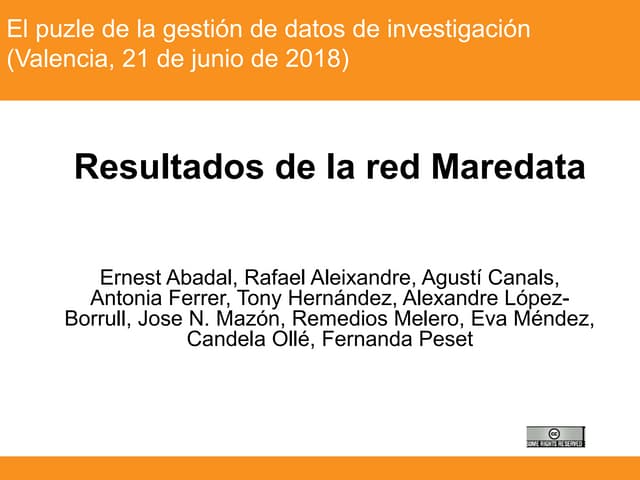 Ernest Abadal: Los resultados de la red