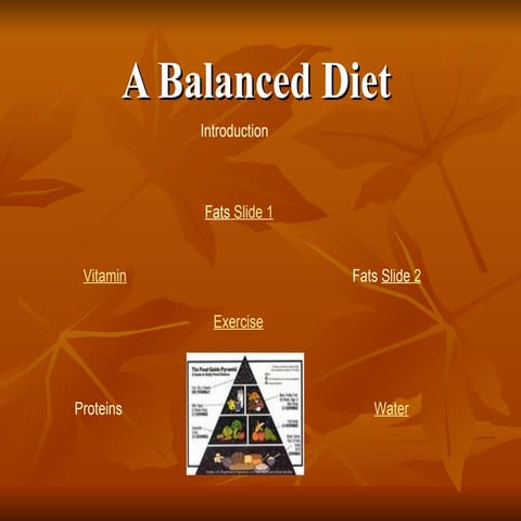 A Balanced Diet