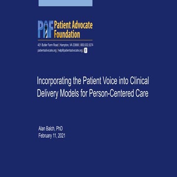 mHealth Israel_Incorporating the Patient Voice into Clinical Delivery Models ...