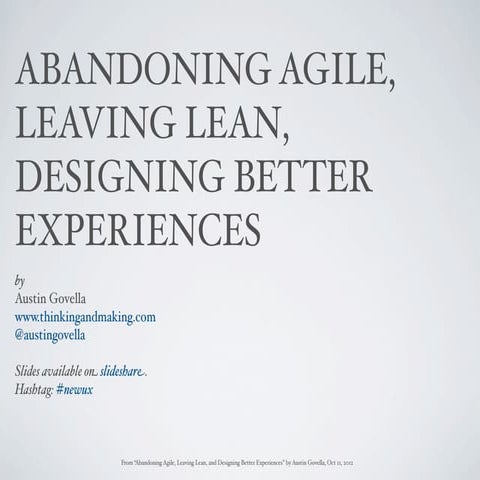 Abandon agile