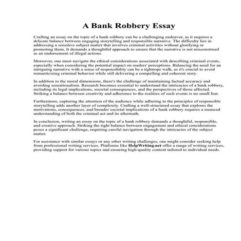 Robbery Essay | PDF