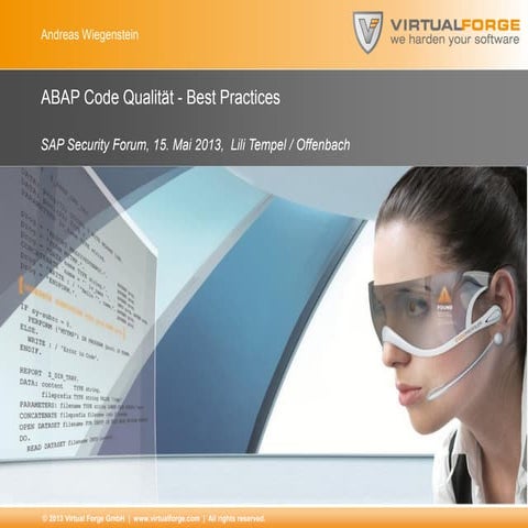 ABAP Code Qualität - Best Practices