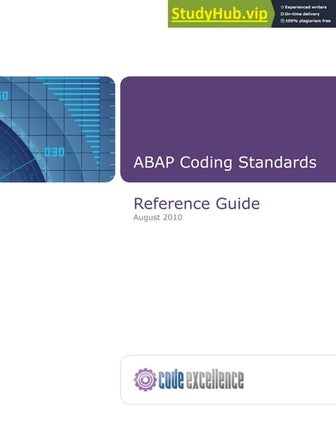 ABAP Coding Standards Reference Guide