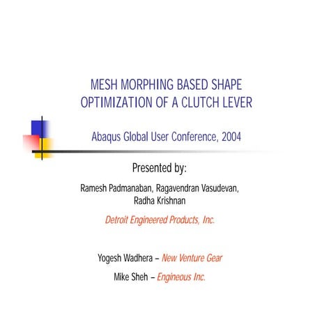 Abaqus2004 Morpher Isight