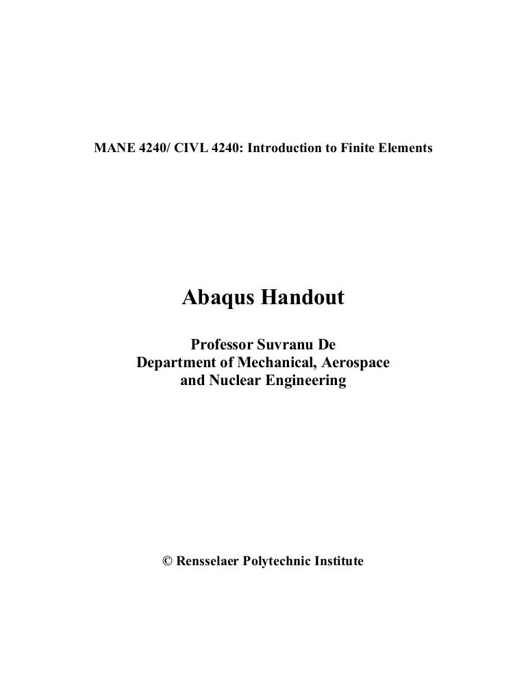 Abaqus documentation 6.14 - hordownload