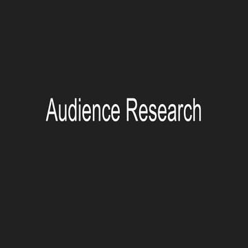Aba's Audience Research